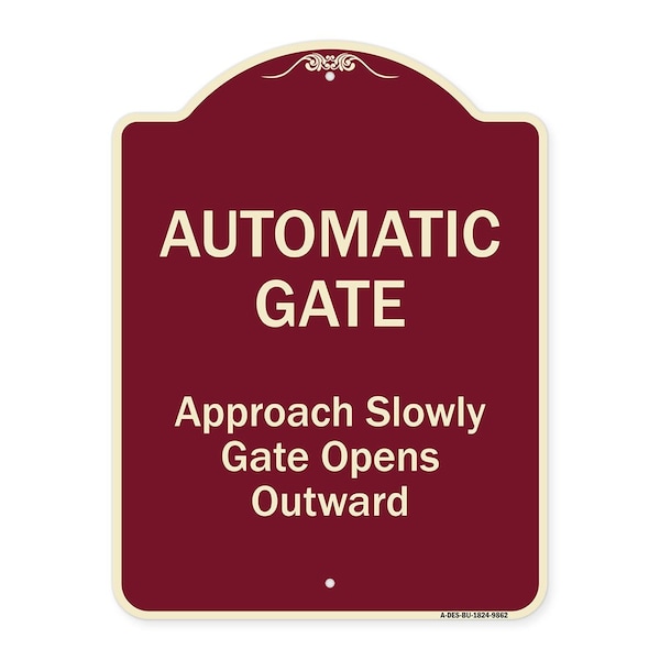 Designer Series-Automatic Gate Approach Slowly Gate Opens, 24" x 18", BU-1824-9862